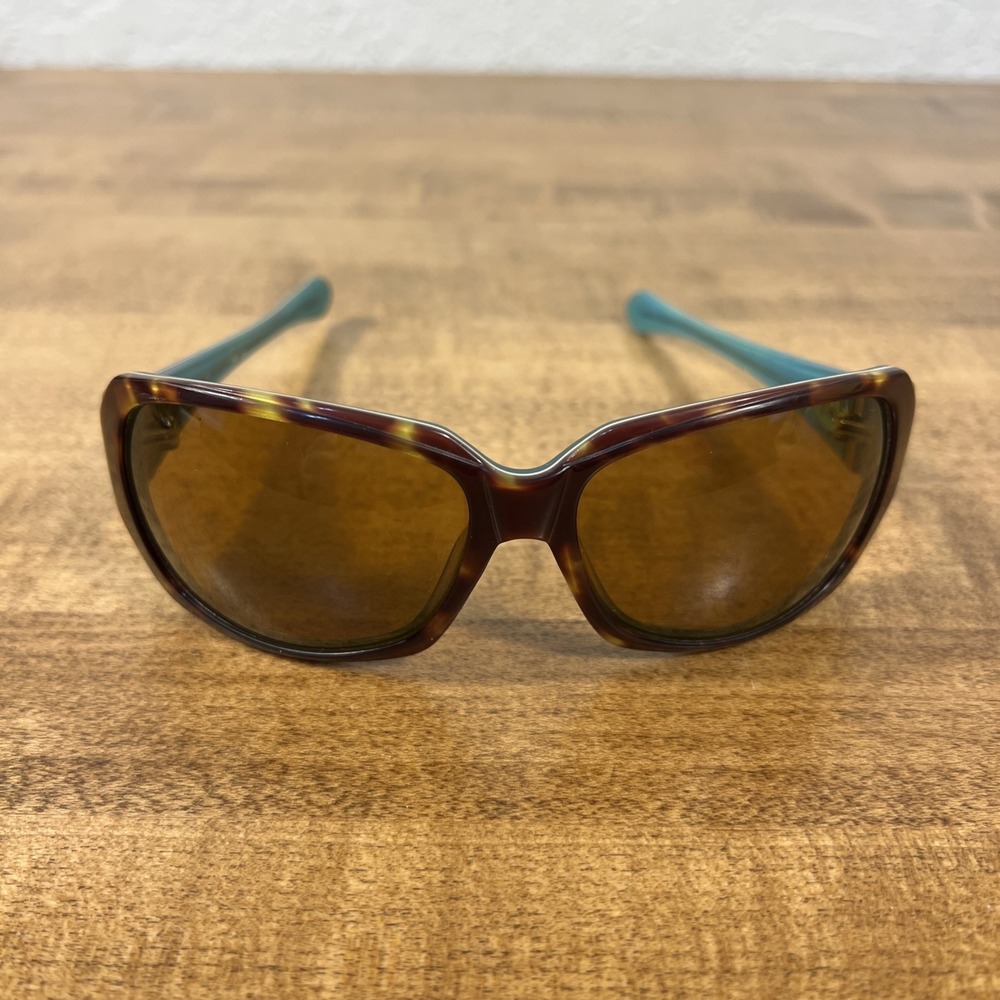 Vintage OAKLEY Script Sunglasses Green Tortoise Camo Translucent Read Desc!